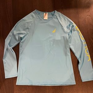 Brand New With Tags Blue Nautica Womens Long Sleeve Sun Protection Swim Shirt